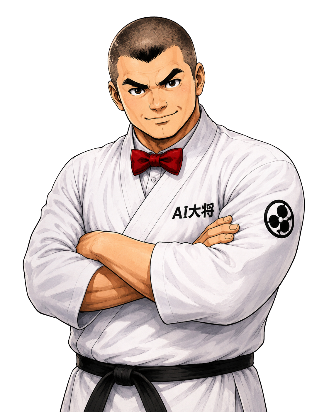 腕を組んで立つAI大将